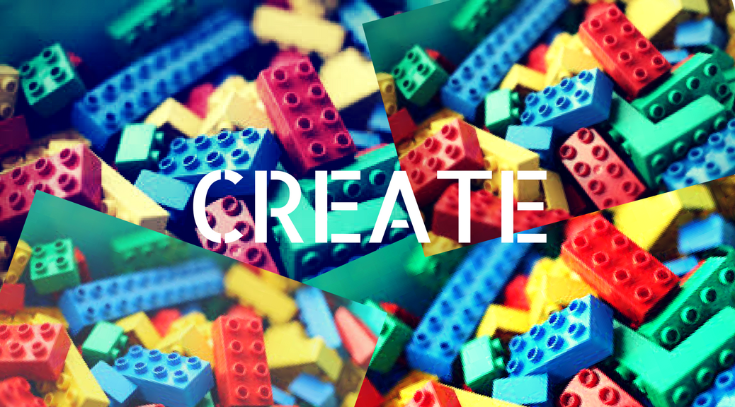 image of lego bricks with the word create